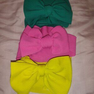 Colorful Kids Bow Headband Set